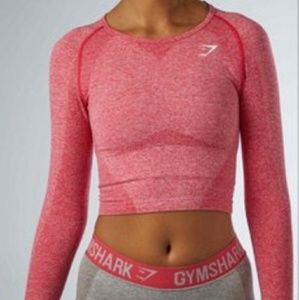 Gymshark long sleeve crop workout top